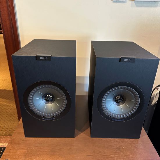 kef q350 bookshelf speakers demo pre owned trade in used