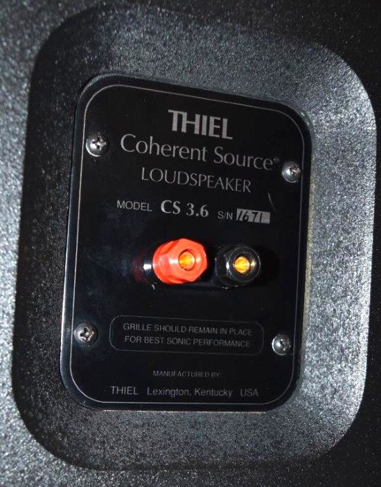 thiel cs 3.6 3 way floorstanding speakers pre owned trade in used