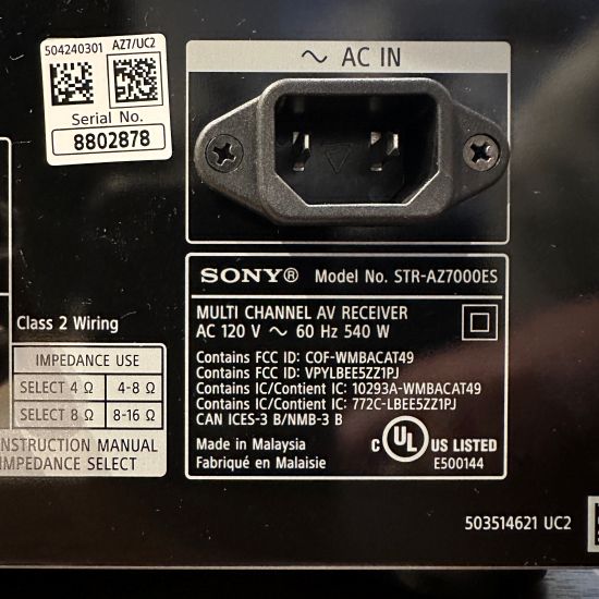 sony str-az7000es home theater a/v receiver pre owned trade in used