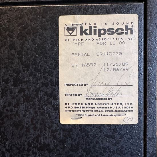 klipsch forte ii horn speaker floorstanding used pre owned trade in